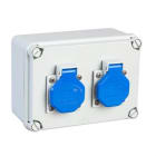 IDE - Caja estanca light 1 base Schuko 2 polos + toma tierra 16A
