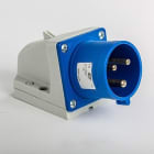 IDE - Clavija mural IP44 2 polos + tierra 220V 32A 6h de color azul