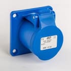 IDE - Base empotrar recta IP44 2 polos + tierra 220V 16A 6h de color azul
