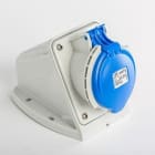 IDE - Base mural recta IP44 2 polos + tierra 220V 32A 6h de color azul