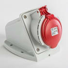 IDE - Base mural recta IP44 3 polos + tierra 220V 32A 9h de color azul