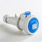 IDE - Base aérea estanca IP67 2 polos + tierra 220V 16A 6h de color azul