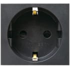 IDE - Base tipo Schuko Verdi 2 polos + tierra 16A 2 módulos