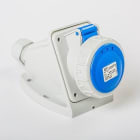 IDE - Base mural estanca IP67 2 polos + tierra 220V 16A 6h de color azul