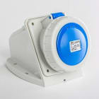 IDE - Base mural estanca IP67 2 polos + tierra 220V 32A 6h de color azul