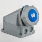 IDE - Base mural estanca IP67 2 polos + tierra 220V 63A 6h de color azul