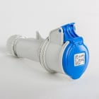IDE - Base aérea IP44 2 polos + tierra 380V 16A 9h de color rojo