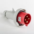 IDE - Clavija aérea estanca IP67 3 polos + tierra 380V 32A 6h de color rojo