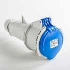 IDE - Base aérea IP44 2 polos + tierra 380V 32A 9h de color rojo