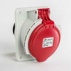 IDE - Base empotrar inclinada IP44 3 polos + tierra 380V 32A 6h de color rojo
