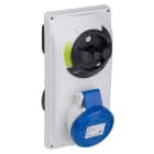 IDE - Base enclavamiento IP44 3 polos + neutro + toma tierra 380V 16A 6h de color rojo