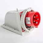 IDE - Clavija mural estanca IP67 3 polos + neutro + toma tierra 380V 16A 6h de color rojo