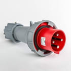 IDE - Clavija aérea estanca IP67 3 polos + tierra 380V 63A 6h de color rojo