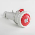 IDE - Base aérea estanca IP67 3 polos + tierra 380V 16A 6h de color rojo