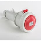 IDE - Base aérea estanca IP67 3 polos + tierra 380V 32A 6h de color rojo