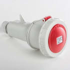 IDE - Base aérea estanca IP67 3 polos + neutro + toma tierra 380V 32A 6h de color rojo
