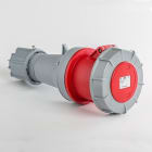 IDE - Base aérea estanca IP67 3 polos + tierra 380V 63A de color rojo