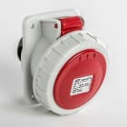 IDE - Base empotrar estanca inclinada IP67 3 polos + toma tierra 380V 16A 6h