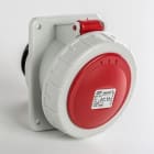 IDE - Base empotrar estanca inclinada IP67 3 polos + toma tierra 380V 32A 6h