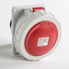 IDE - Base empotrar inclinada IP67 3 polos + neutro + toma tierra 380V 32A 6h de color rojo