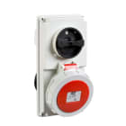 IDE - Base empotrar IP67 3 polos + tierra 380V 16A 6h de color rojo