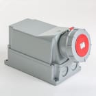IDE - Base mural estanca IP67 3 polos + tierra 380V 125A 6h de color rojo