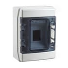 IDE - Caja IP65 superficie 1x4 módulos ABS de color gris transparente