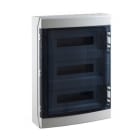 IDE - Caja IP65 superficie 3x18 módulos N-T ABS de color gris transparente