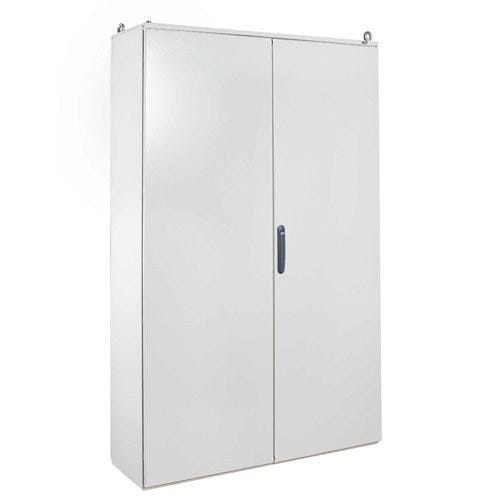 IDE - Armario metálico compacto 1650x1200x400mm con puerta opaca doble IP55 sin placa de montaje en acero laminado