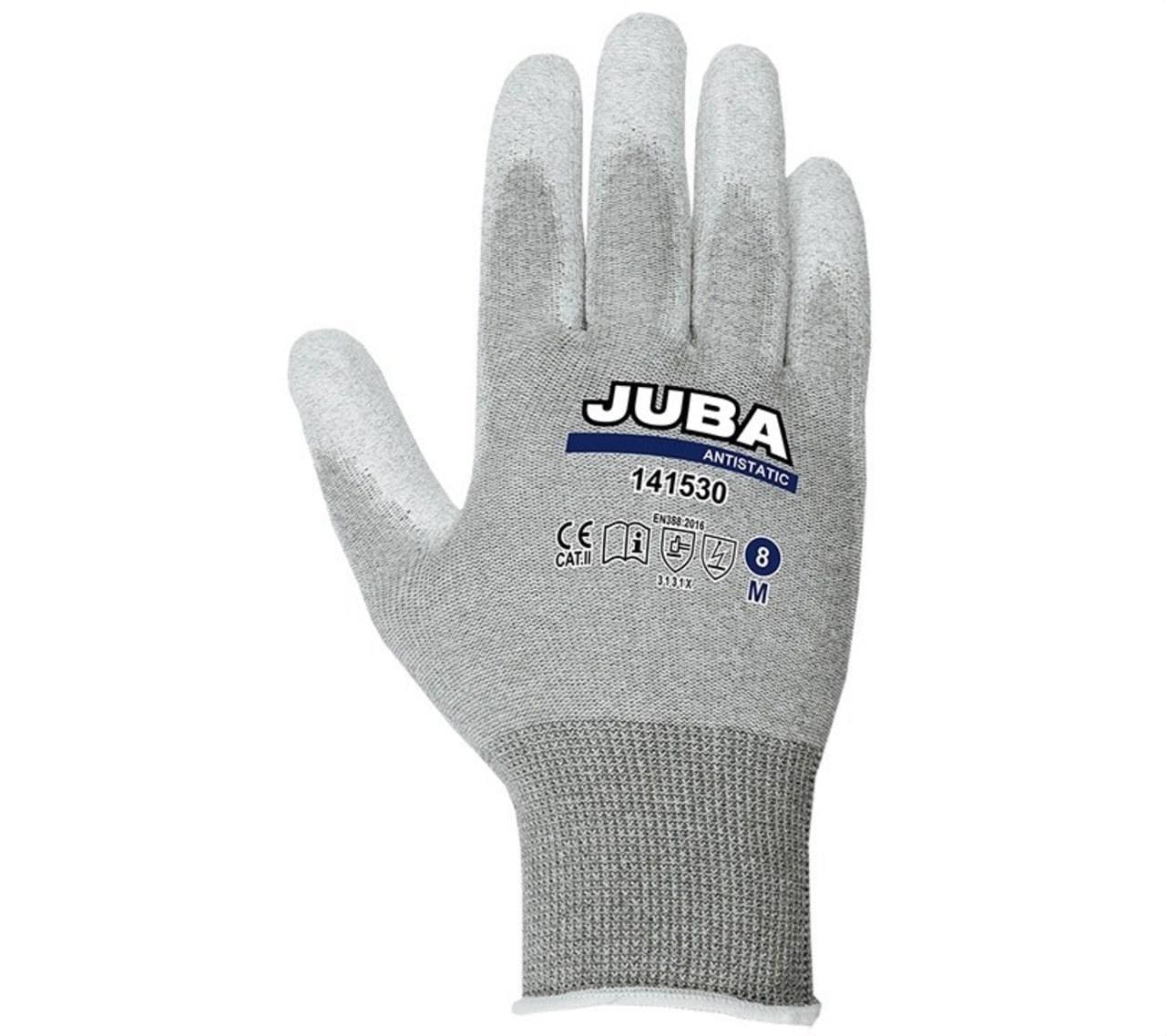 JUBA - Guante de nylon®+fibra carbono poliuretano talla 11
