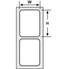 HELLERMANN - Etiqueta para panel transferencia térmica Series Helatag 1206 1204 TAG73TD1 50,8x25,4mm plata