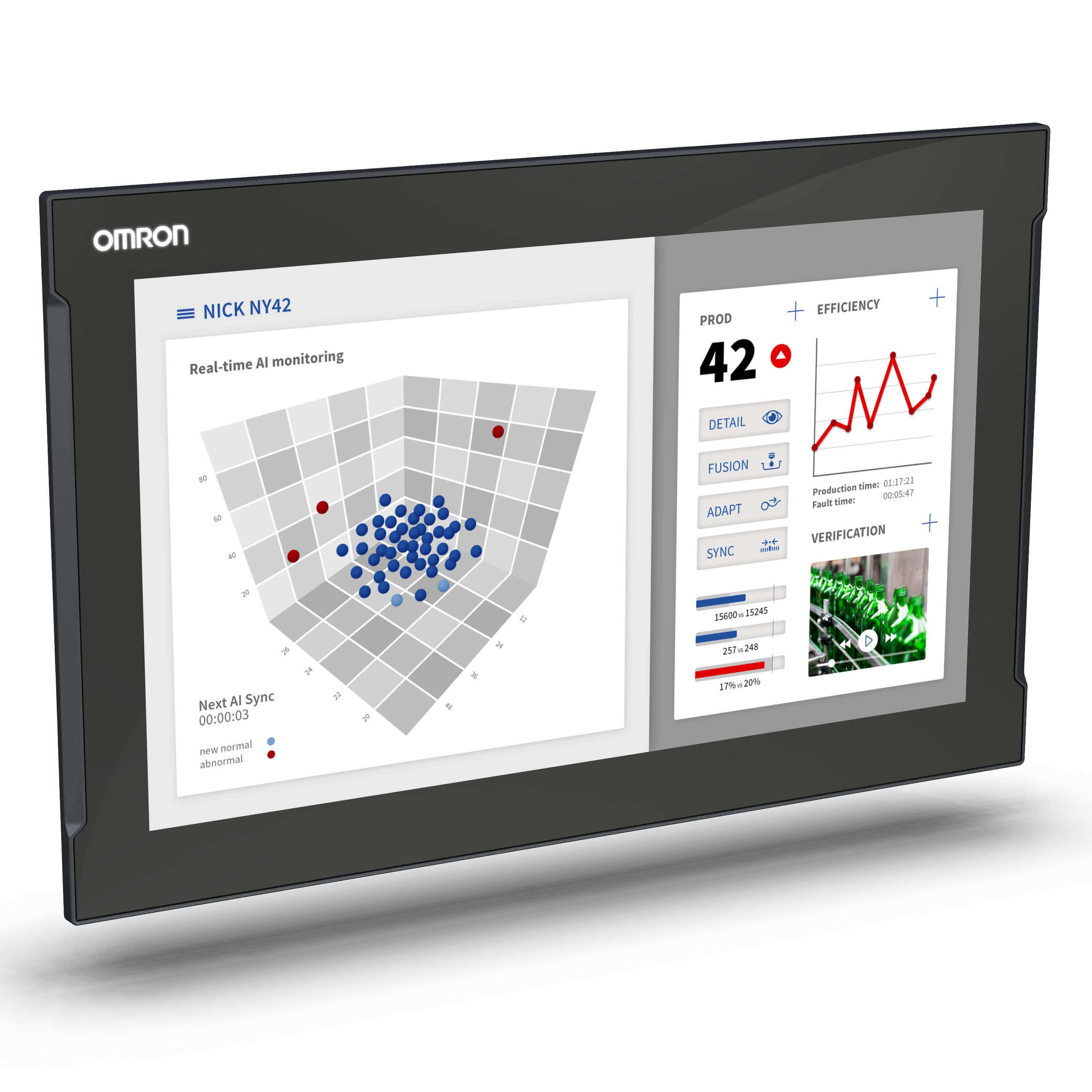 OMRON - "NYM19W-C1000  MNTR.INDUST.PANT.TÁCTIL CAPACITIVA 18,5"""