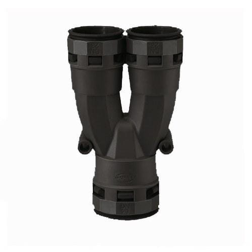 INTERFLEX - Distribuidor "Y" NYLOFIX-PLUS DN48 + 2DN36 poliamida negro