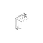 ARKOSLIGHT - Track 48V TRIMLESS esquina 90° 2 planos negro sin electricidad
