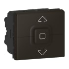 LEGRAND - Interruptor para persianas Mosaic - 2 módulos - 6A - Negro mate