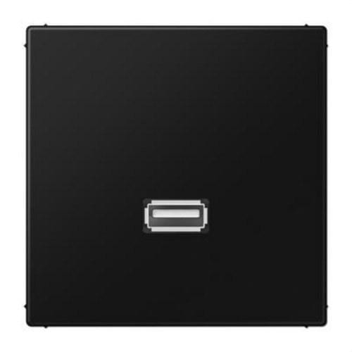 JUNG - PLACA USB NEGRO PARA SERIE LS