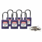 BRADY - SFTY PADLOCK STEEL 38MM SHA PURPLE 6/PAC SAFETY PA