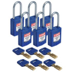 BRADY - CPT-BLU-38AL-KD6PK SAFEKEY COMPACT NYLON LOCKOUT P