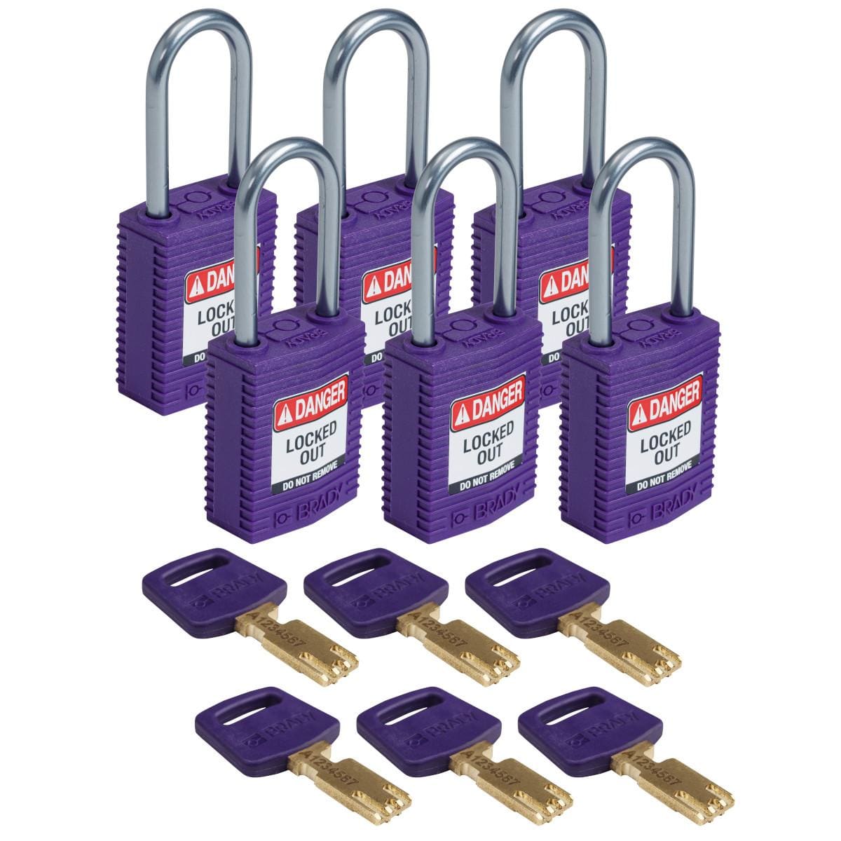 BRADY - CPT-PRP-38AL-KD6PK SAFEKEY COMPACT NYLON LOCKOUT P