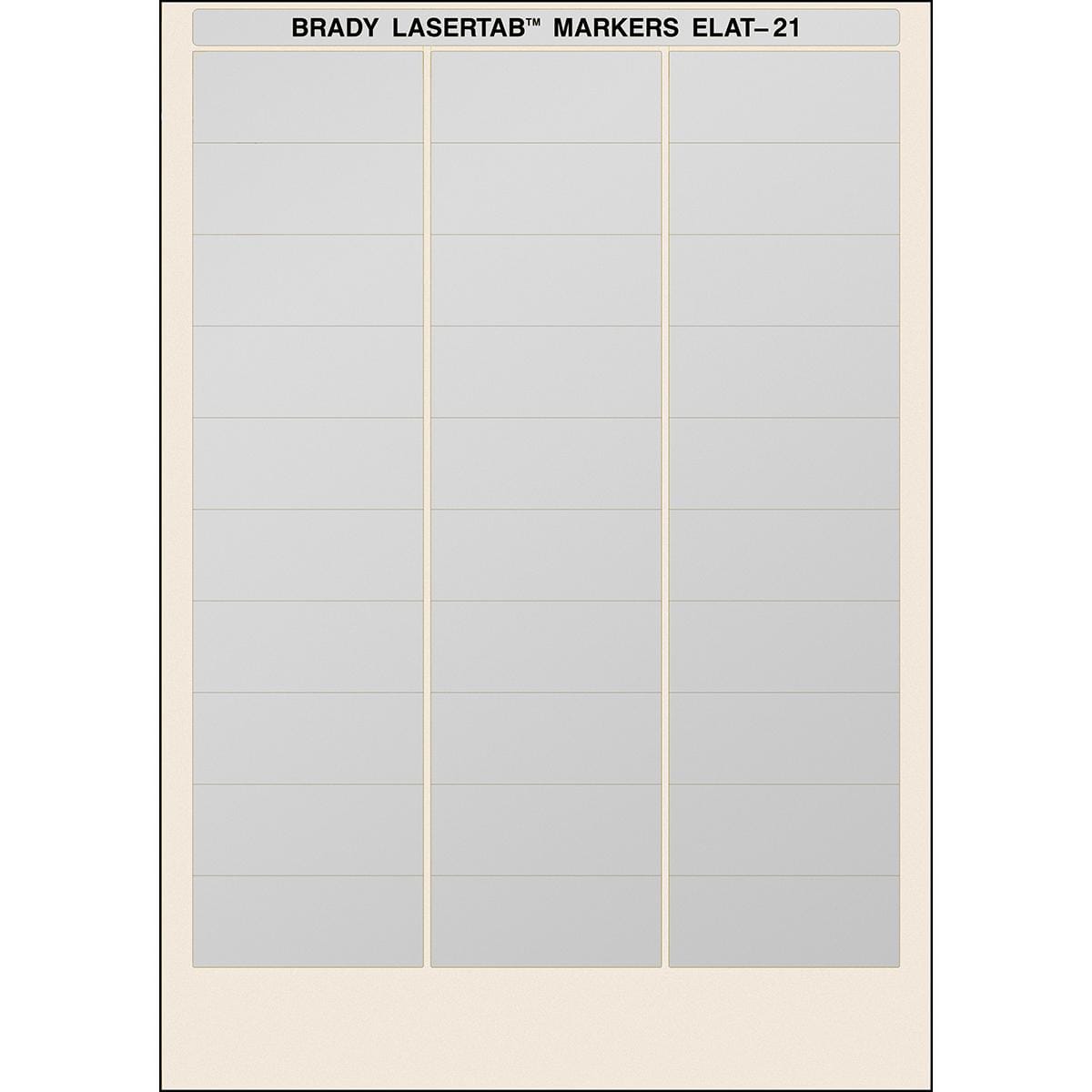 BRADY - ELAT-21-773 LASERTAB LASER PRINTABLE LABELS