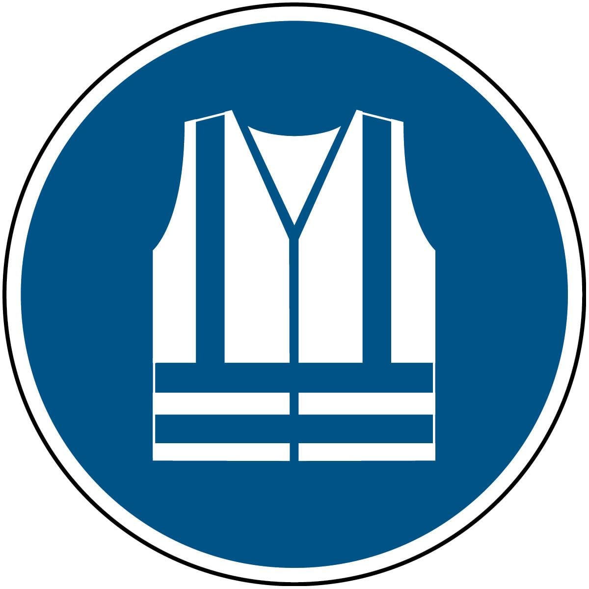 BRADY - PIC M015-DIA 200-AL-CRD/1 ISO SAFETY SIGN - WEAR H