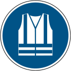 BRADY - PIC M015-DIA 200-AL-CRD/1 ISO SAFETY SIGN - WEAR H