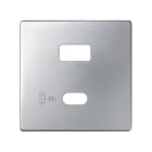 SIMON - Placa SIMON 82 doble cargador USB C+A QUICKCHARGE aluminio