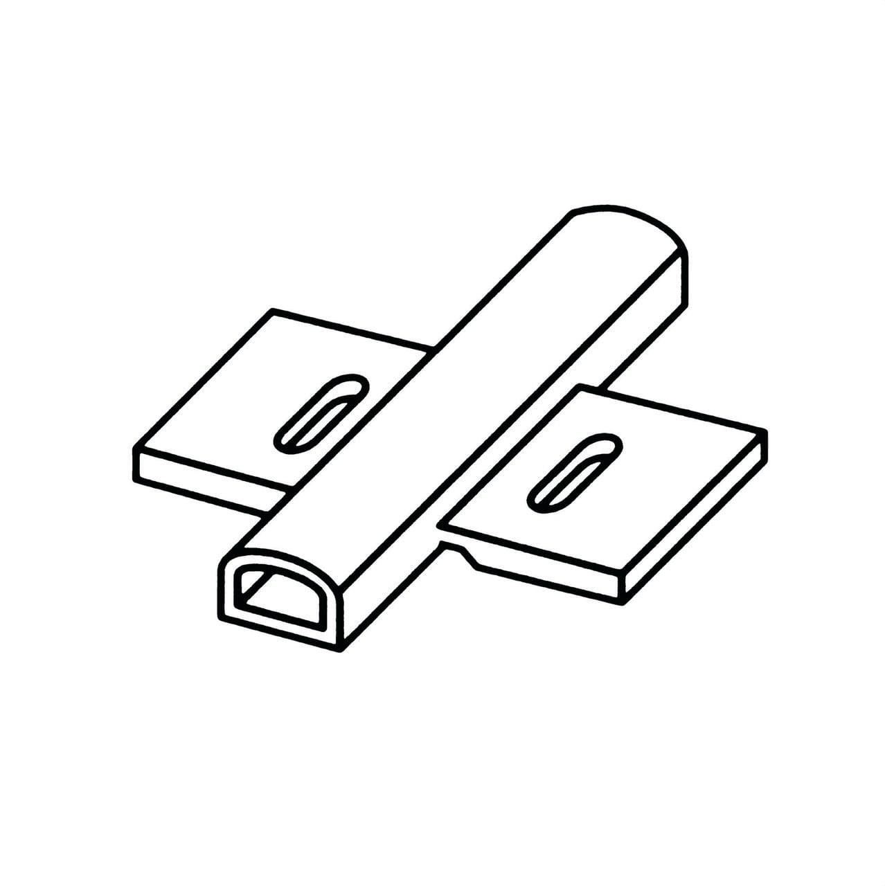 INTERFLEX - Soporte transversal 23mm brida Grafoplast (200u)