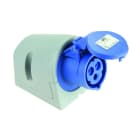 INTERFLEX - Base mural protección 16A 3 polos 400V 6h rojo