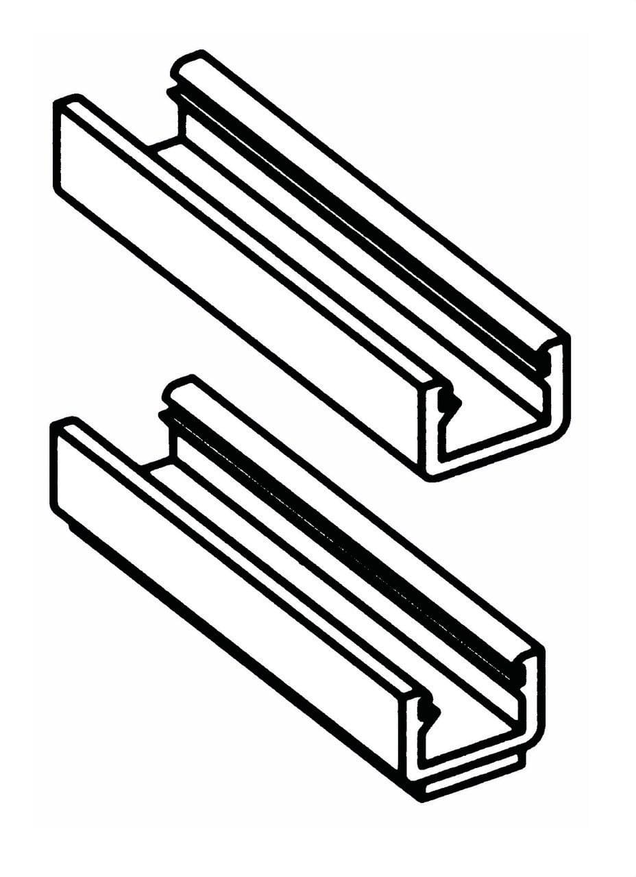 INTERFLEX - Carril PVC autoadhesivo (fajo 20 tiras 0,5m) (20u)