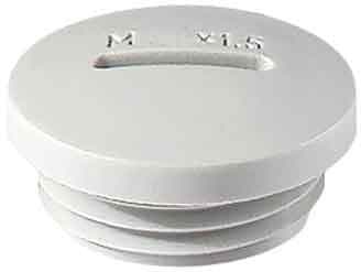INTERFLEX - Tapón redondo M12x1,5 RAL7035 gris