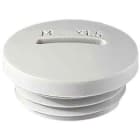 INTERFLEX - Tapón redondo M12x1,5 RAL7035 gris