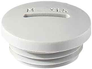 INTERFLEX - Tapón redondo M25x1,5 RAL7035 gris