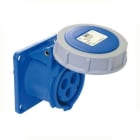 INTERFLEX - Base empotrar recta estanca 16A 2 polos 230V 6h azul